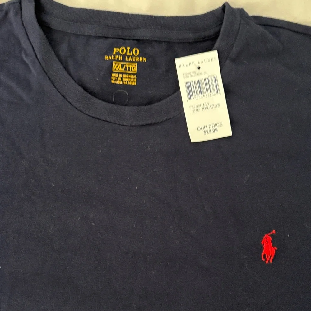 Polo Ralph Lauren Dark Blue Tee with Red Logo - Picture 5 of 8